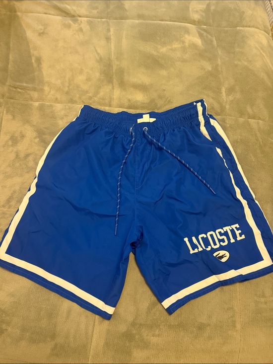 Lacoste Other - Lacoste Men's Royal Blue Swim Shorts with White Trim